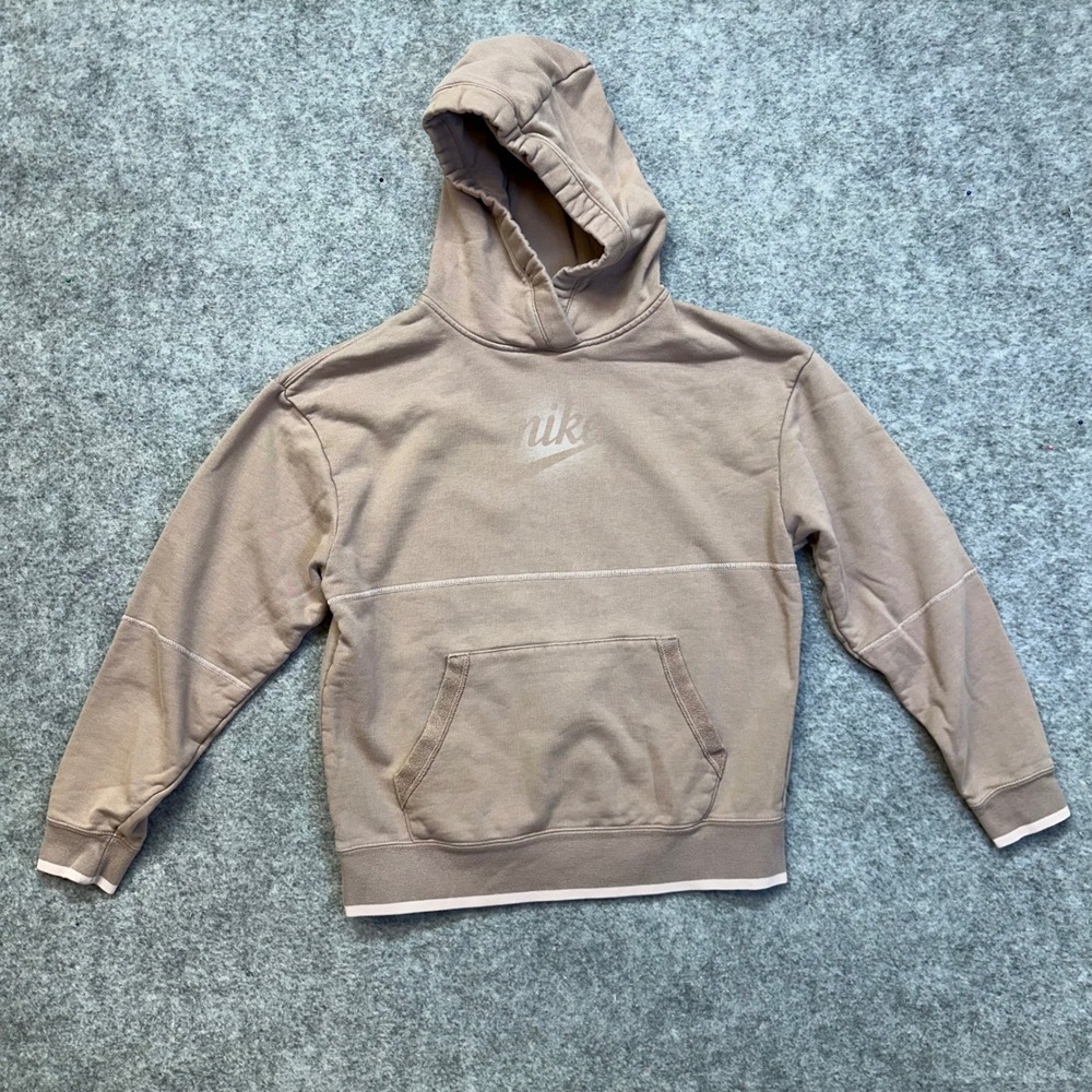 Nike Sportswear Essential Hoodie Womens Size XS Taupe Brown Pullover